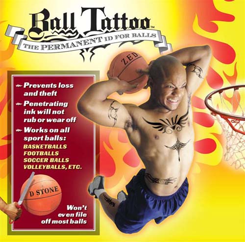 Tattoo 8 Ball BALL TATTOO - Permant ID for balls